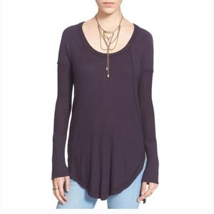 Free People Ventura Eggplant Thermal Top